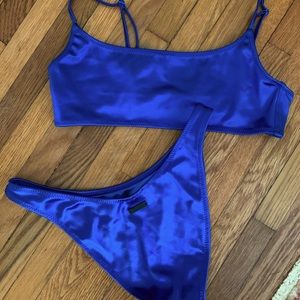 TRIANGL Blue Metallic Galaxy Royal Bikini 👙